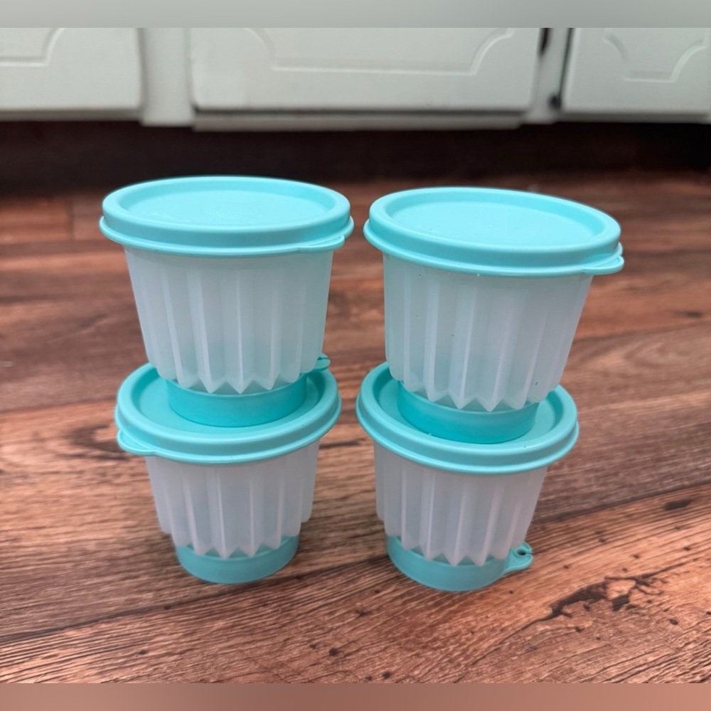 Tupperware Mini Jello Dessert Jel-ette Cups Molds 4oz / 120ml Set of 4 New